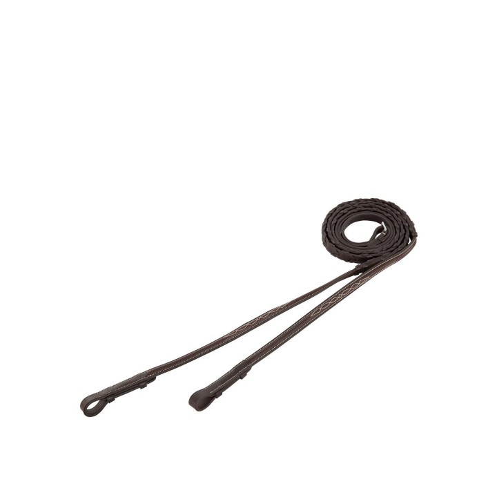 BR Leather Hunter wodze skórzane przeplatane