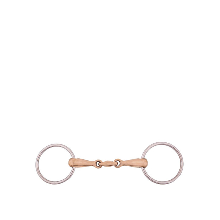 BR Double Jointed wędzidło z wolnym kółkiem 18 mm