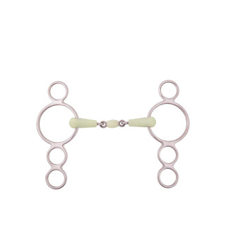 BR Double Jointed Four Ring Gag Apple Mouth 18 mm