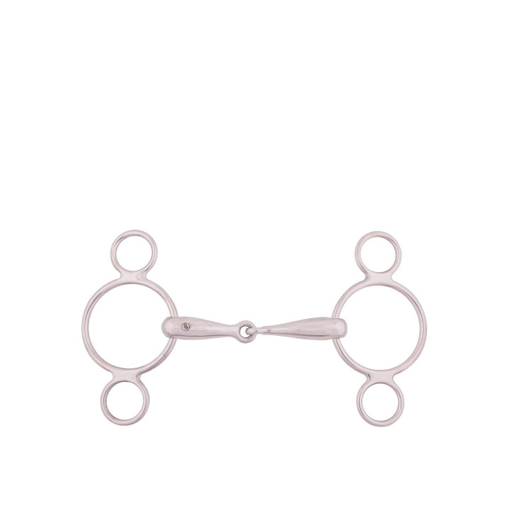 BR Single Jointed Three Ring Gag 18 mm