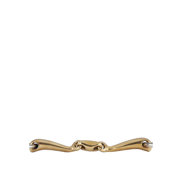 BR Double Jointed Loose Ring Snaffle Slightly Curved Soft Contact 14 mm