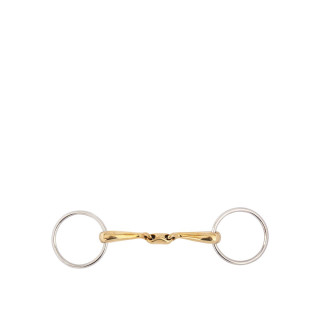 BR Double Jointed Loose Ring Snaffle Slightly Curved Soft Contact 16 mm