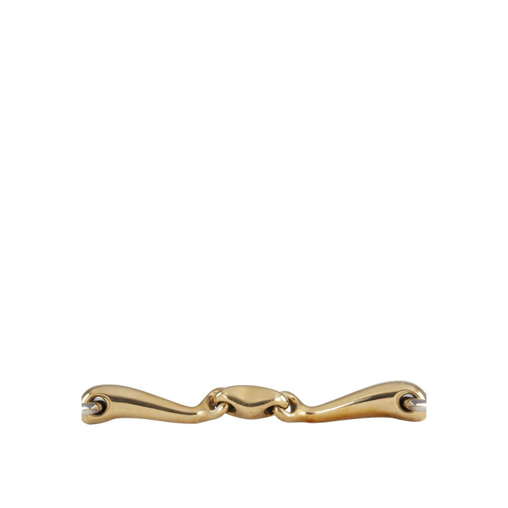 BR Double Jointed Loose Ring Snaffle Slightly Curved Soft Contact 16 mm