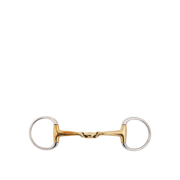 BR Double Jointed Eggbutt Snaffle Slightly Curved Soft Contact 14 mm