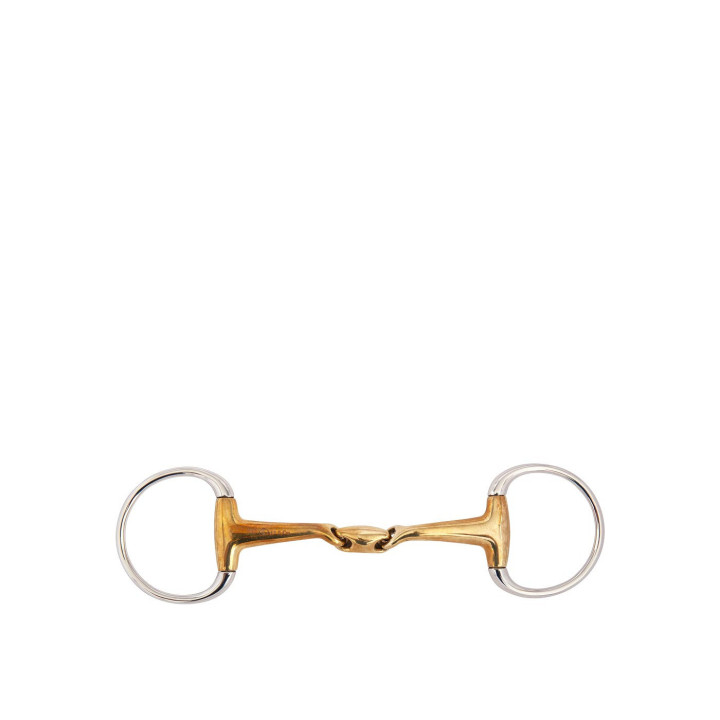 BR Double Jointed Eggbutt Snaffle Slightly Curved Soft Contact 16 mm