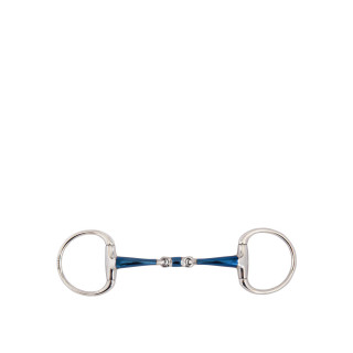 BR Double Jointed Eggbutt Snaffle Sweet Iron Magic System 14 mm