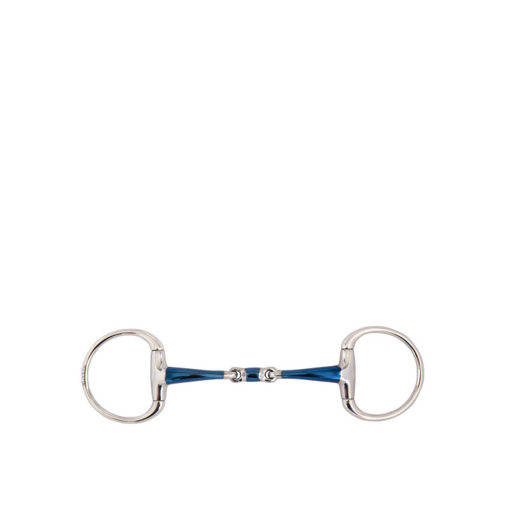 BR Double Jointed Eggbutt Snaffle Sweet Iron Magic System 14 mm