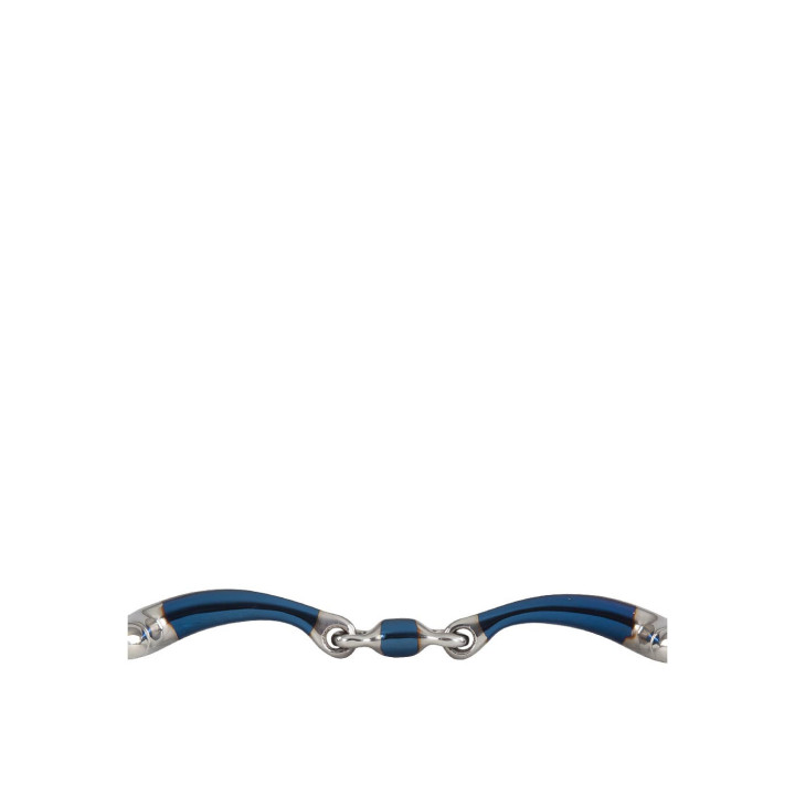 BR Double Jointed Eggbutt Snaffle Sweet Iron Magic System 14 mm