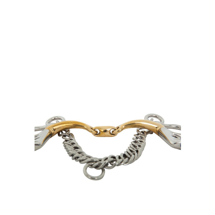 BR Podwójnie łamany pelham Baby Soft Contact 14 mm ścięgierz, 102 mm