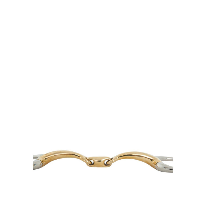 BR Wędzidło podwójnie łamane Eggbutt Bradoon Soft Contact 10 mm Ø 50 mm