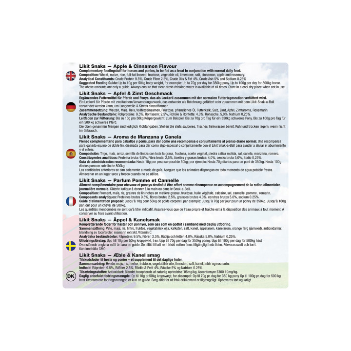 Likit Snaks Apple/Cinnamon 500 g PU10