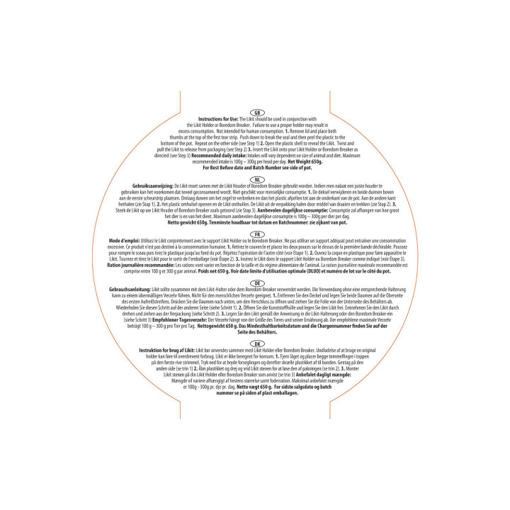 Likit Lick Carrot 650 g PU12
