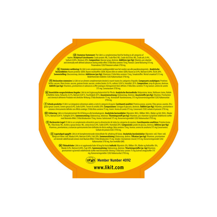 Likit Lick Marchewka 650 g PU12