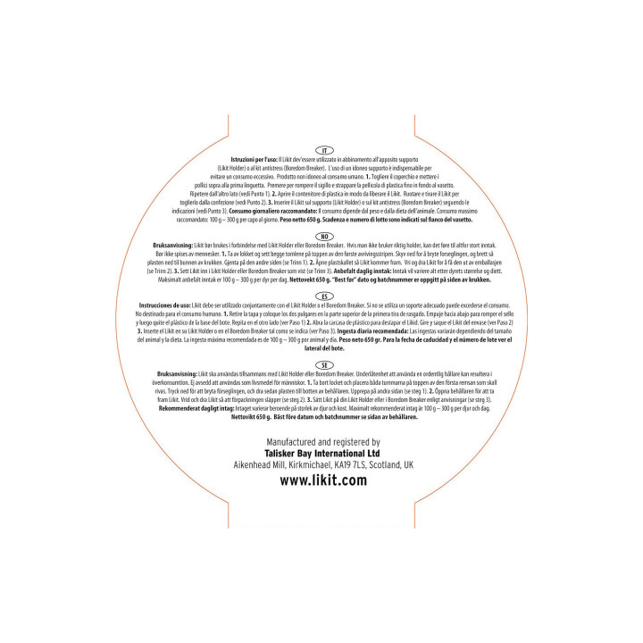 Likit Lick Carrot 650 g PU12