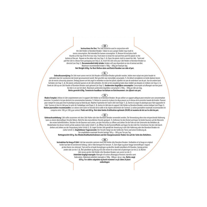 Likit Lick Bananal 650 g PU12