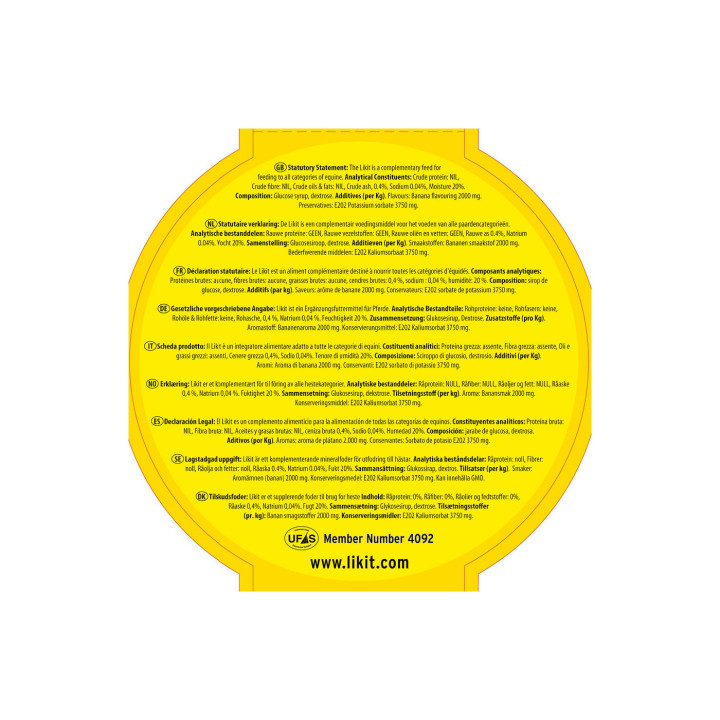 Likit Lick Bananal 650 g PU12