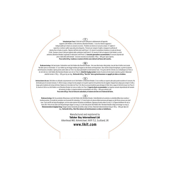 Likit Lick Bananal 650 g PU12