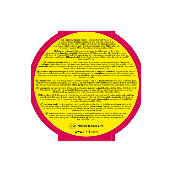 Likit Lick Cherry 650 g PU12