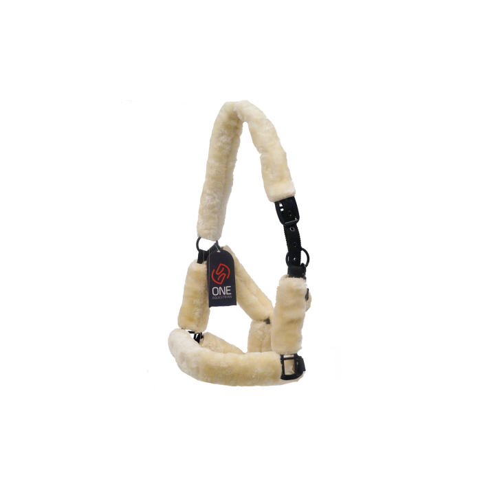 One Headcollar nylon with shee pskin