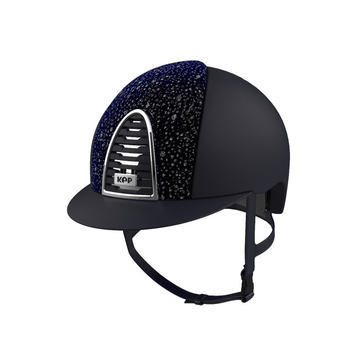 KEP Cromo textile blue blue grid + blue velvet inserts