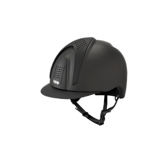 KEP Opaque black crown carbon, Black shiny visor + 3 inserts black