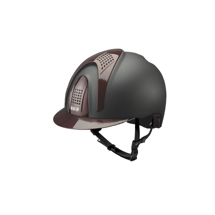 KEP Opaque Black crown carbon, Bordeaux shiny visor + 3inserts Bordeaux