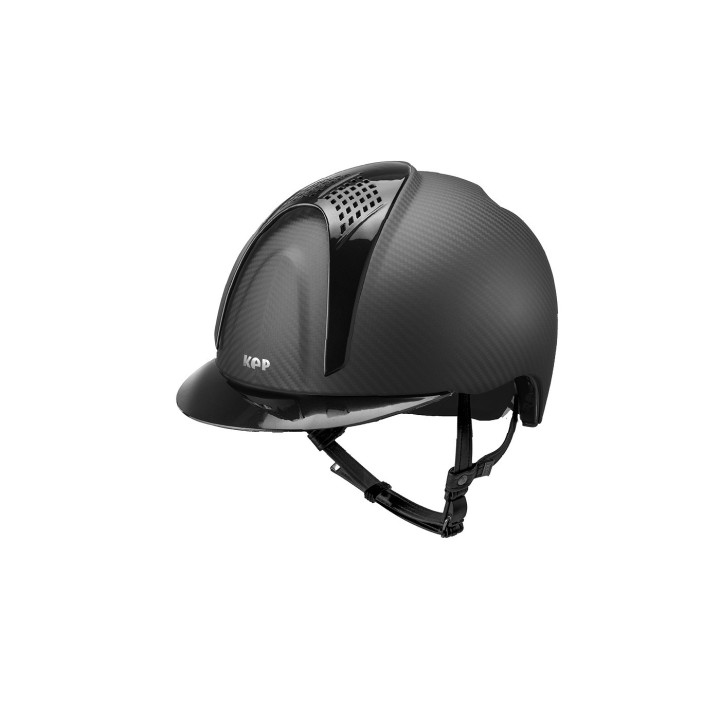 KEP Opaque Black crown carbon, Black shiny visor + 2inserts Black