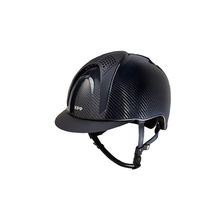 KEP Shiny Blue crown Carbon, Blue matt visor + 2inserts Blue matt
