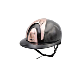 KEP Shine black carbon shell + polo shine black visor & 3gold rose