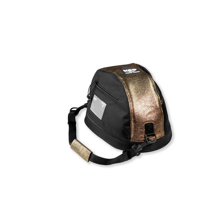 KEP Kask KEPBAG z elementami z brokatowej srebrnej skóry