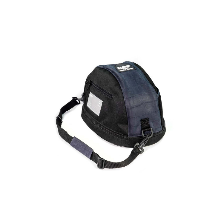 KEP Kask KEPBAG z elementami z niebieskiej skóry typu cocco